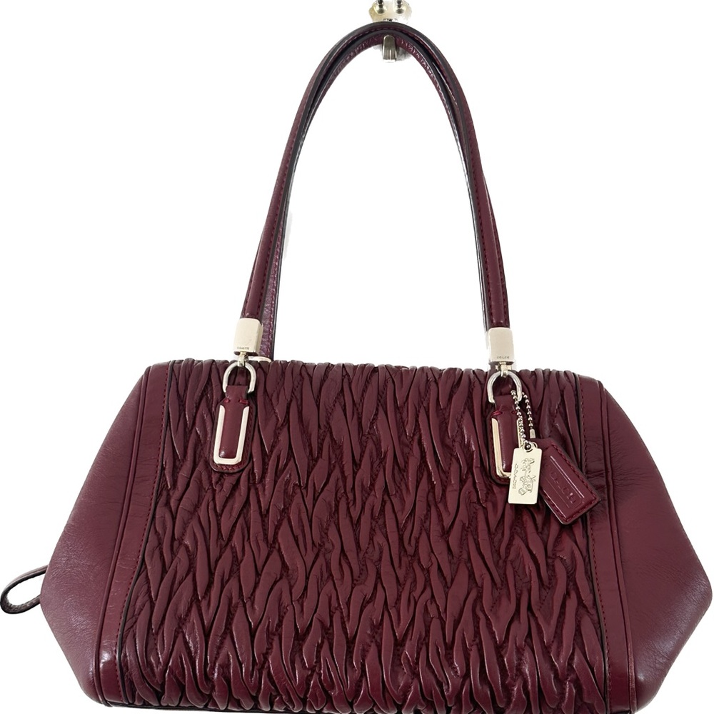 SOLD! COACH!! Elegant Burgundy Leather Handbag